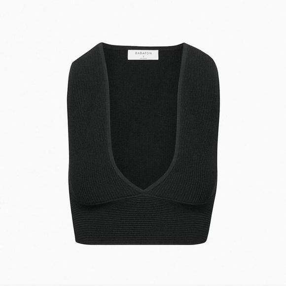 Babaton Sculpt Knit Deep V Tank - Picture 2 of 5